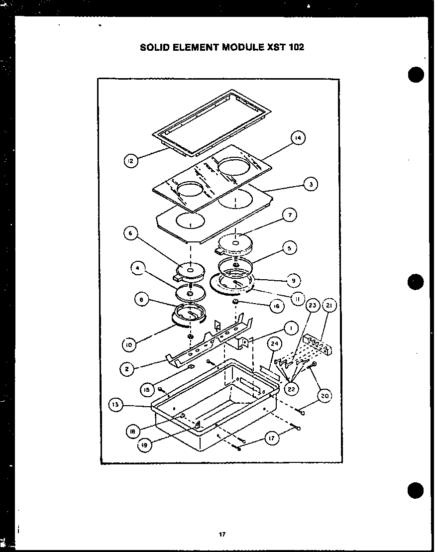 Modern Maid FDU275 solid element module sxt 102 diagram