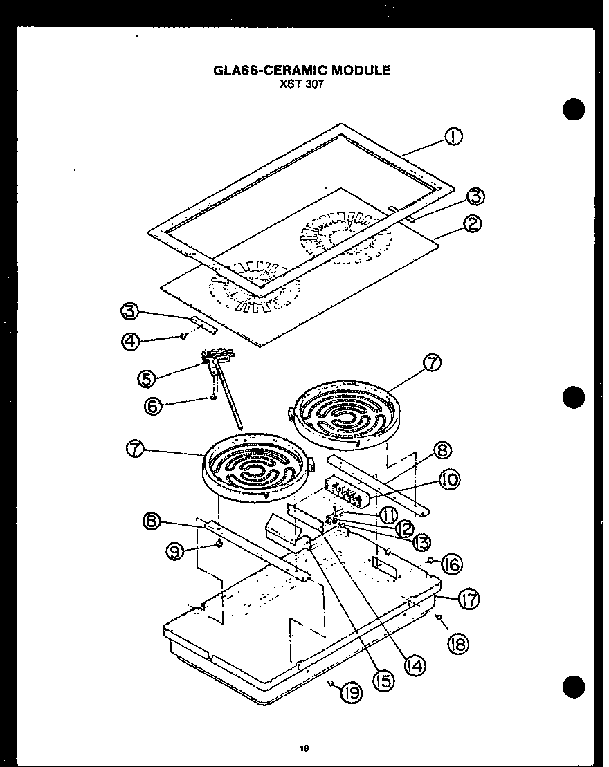 Modern Maid FDU275 glass-ceramic module sxt 307 (fdu265) diagram