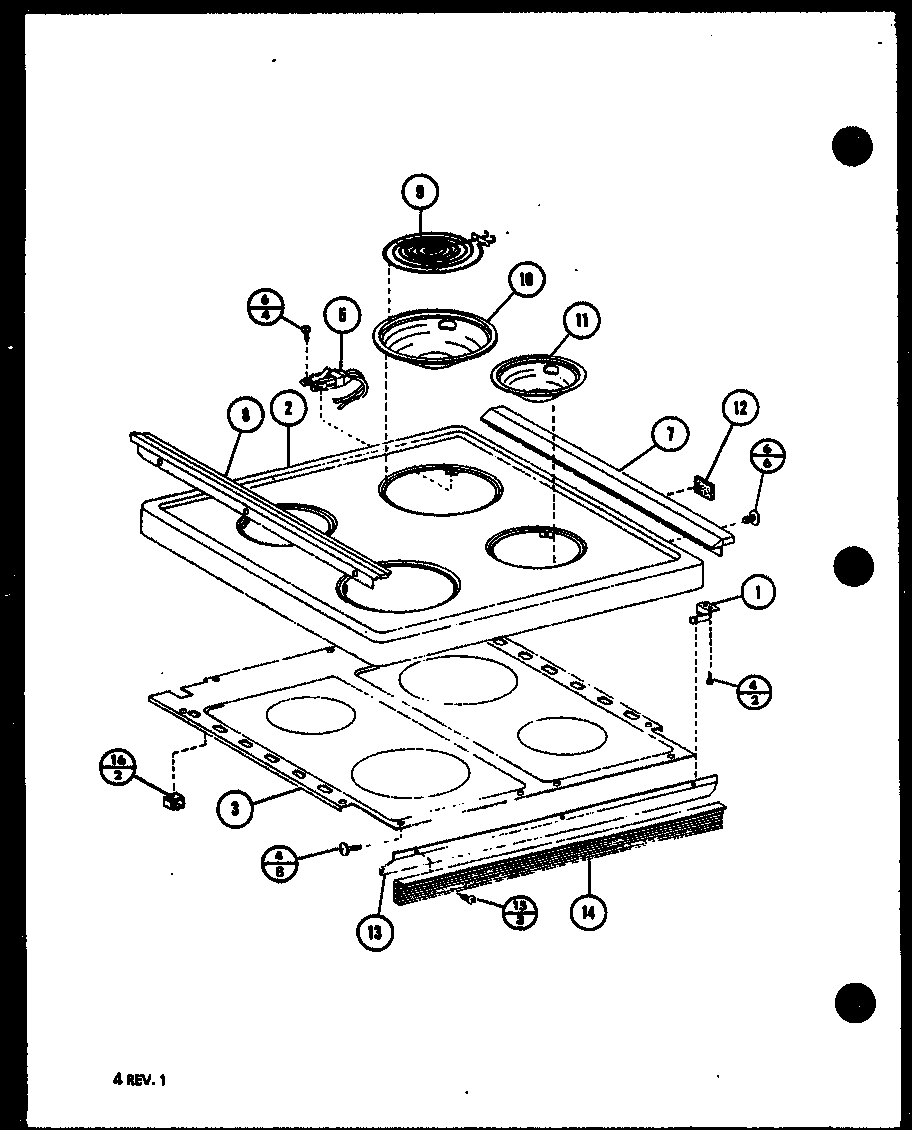 Amana ARE650/P8577205S electric cooktop diagram