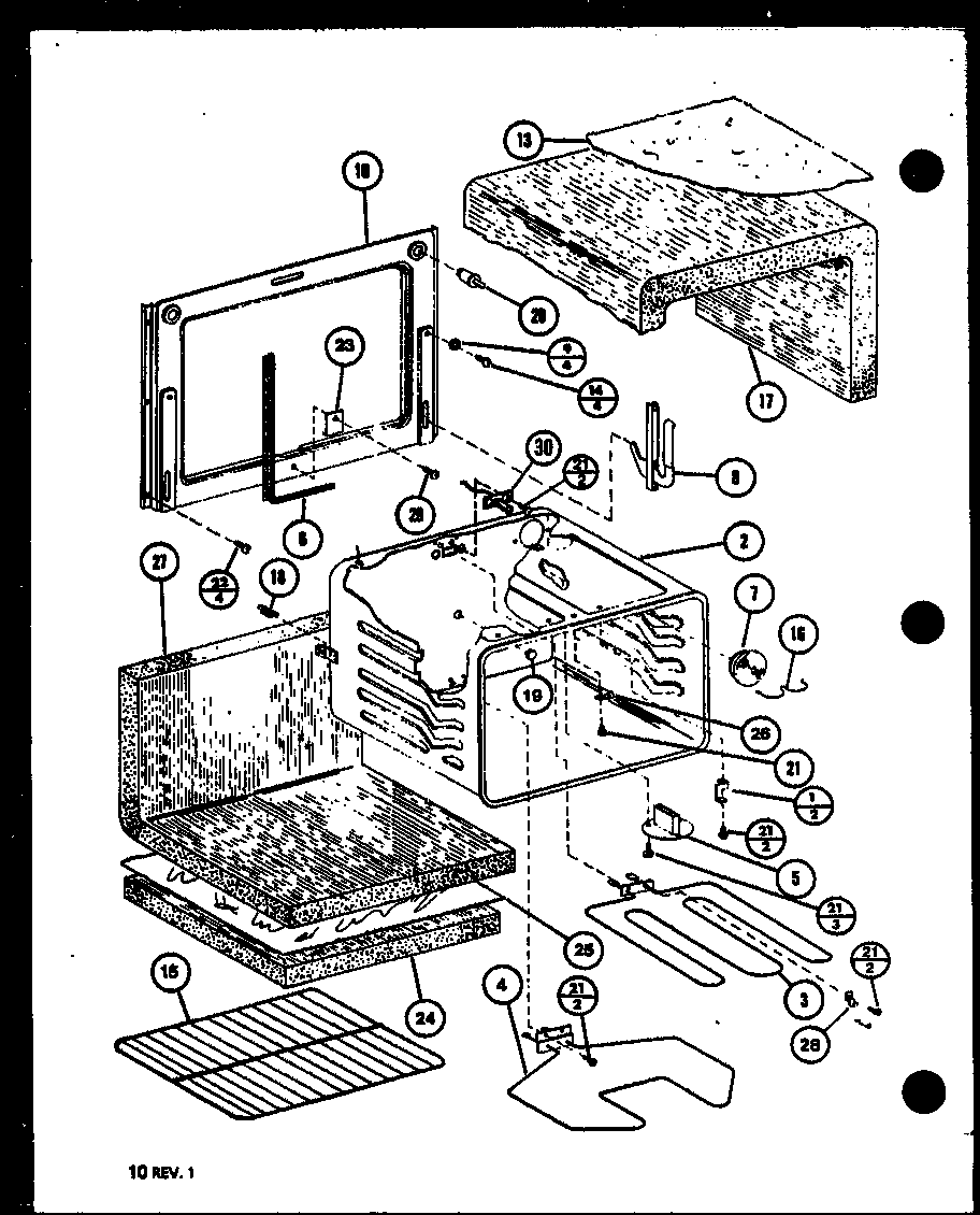 Amana ARE650/P8577205S oven cavity diagram
