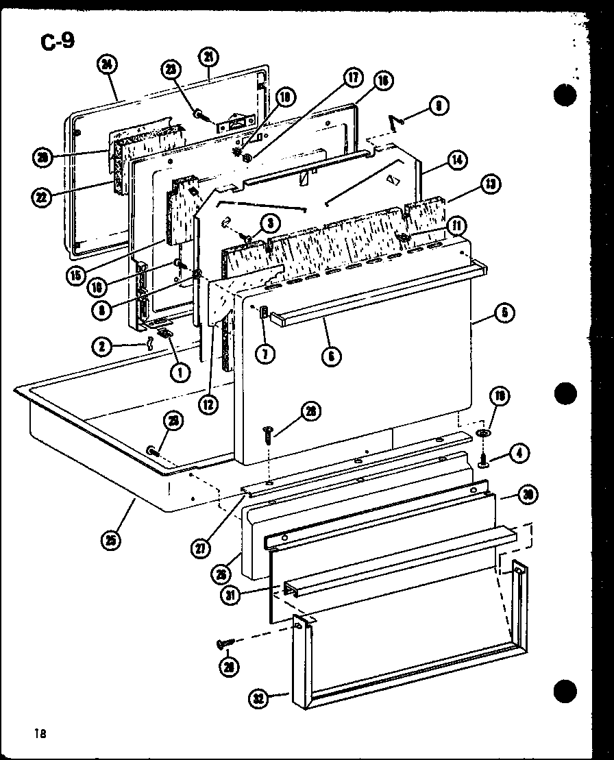 Amana ARC-1008/P85122-13S door diagram