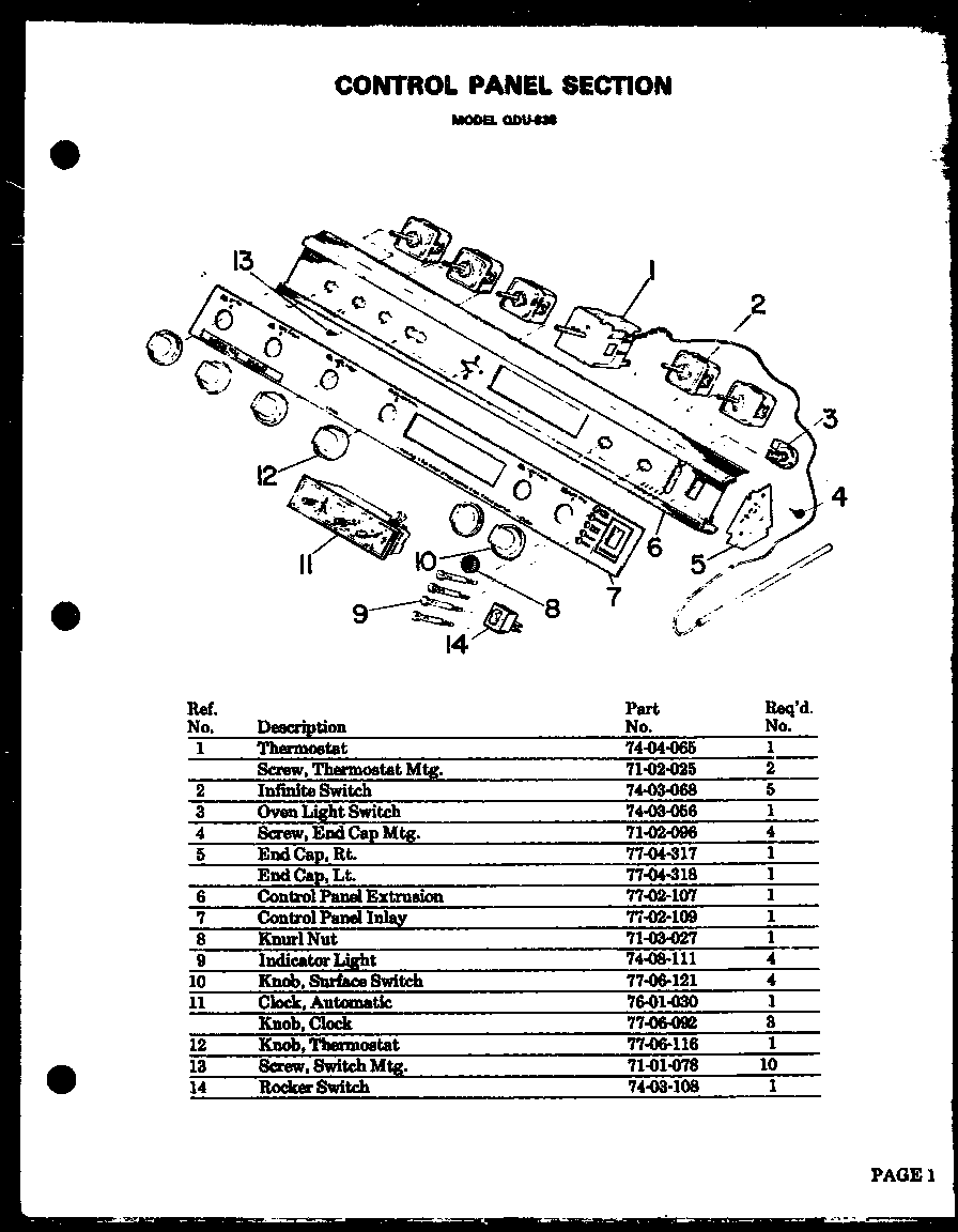 Modern Maid QDU-858B (qdu-838) diagram