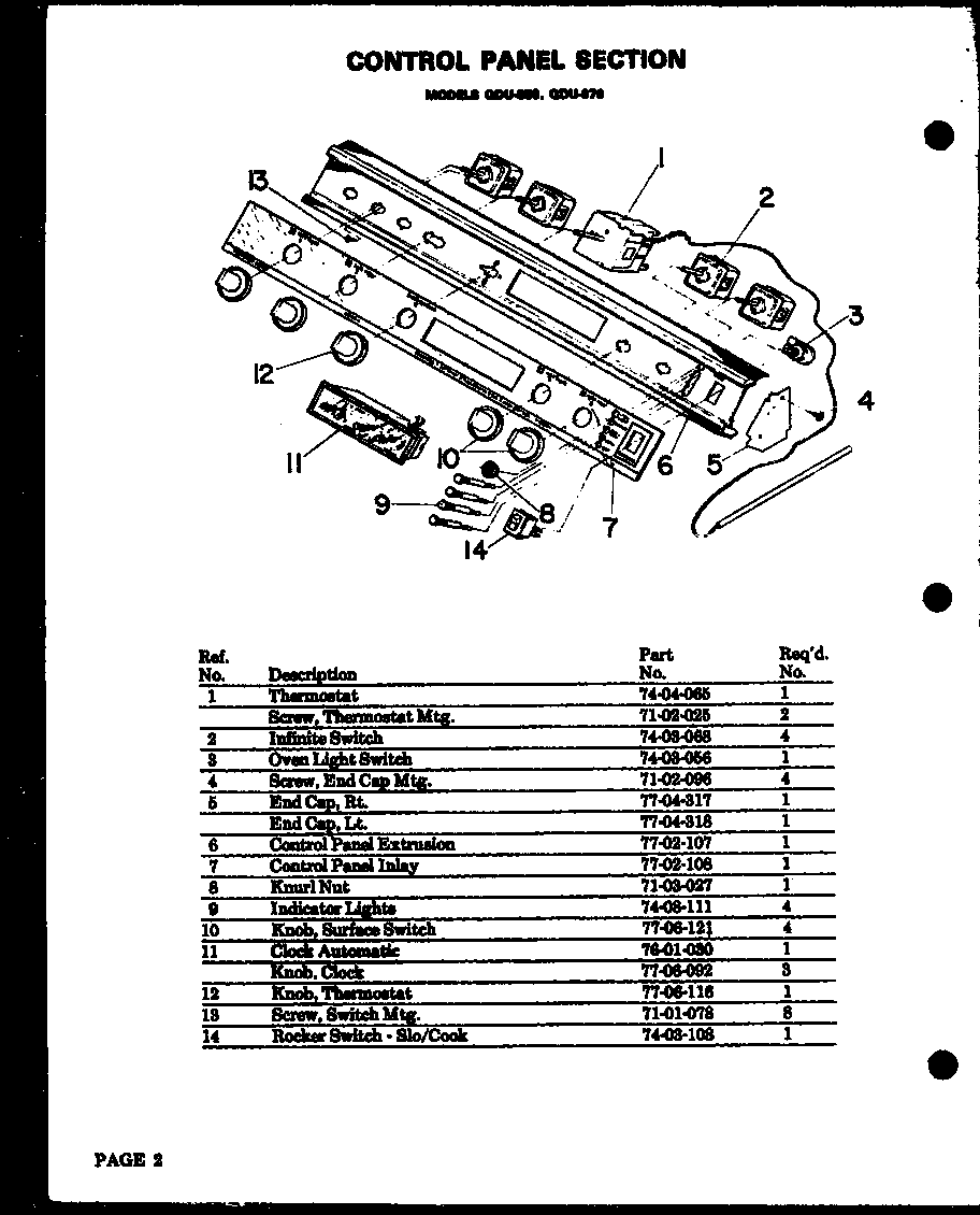 Modern Maid QDU-858B (qdu-858) (qdu-878) diagram