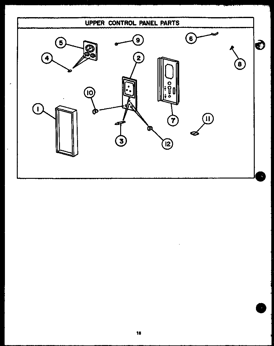Caloric EJC394 upper control panel parts (ehc394) (ejc394) diagram