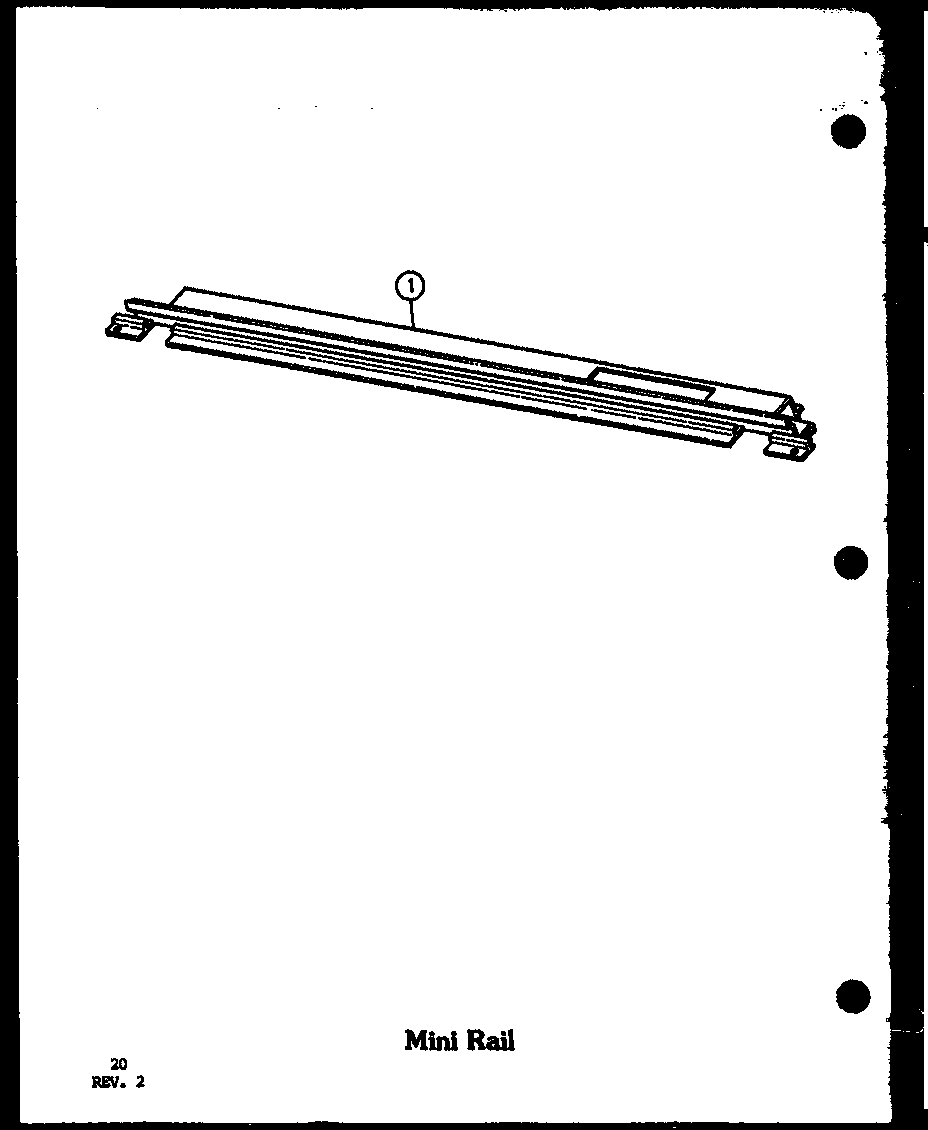 Amana ADM-1B-P85548-2S mini rail (adm-1b/p85548-2s) (adm-1b/p85548-3s) (adm-1b/p85548-4s) diagram