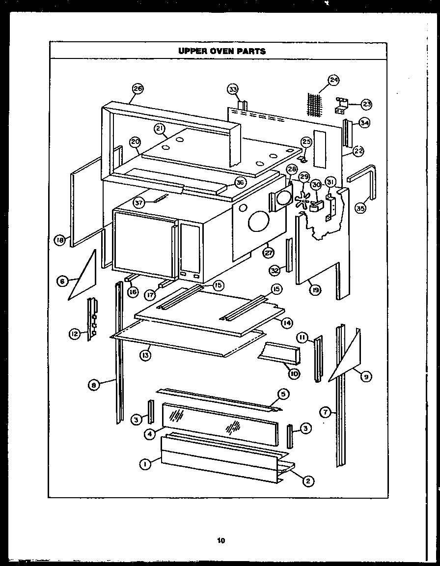 Caloric EKS396 upper oven parts (eks396) diagram