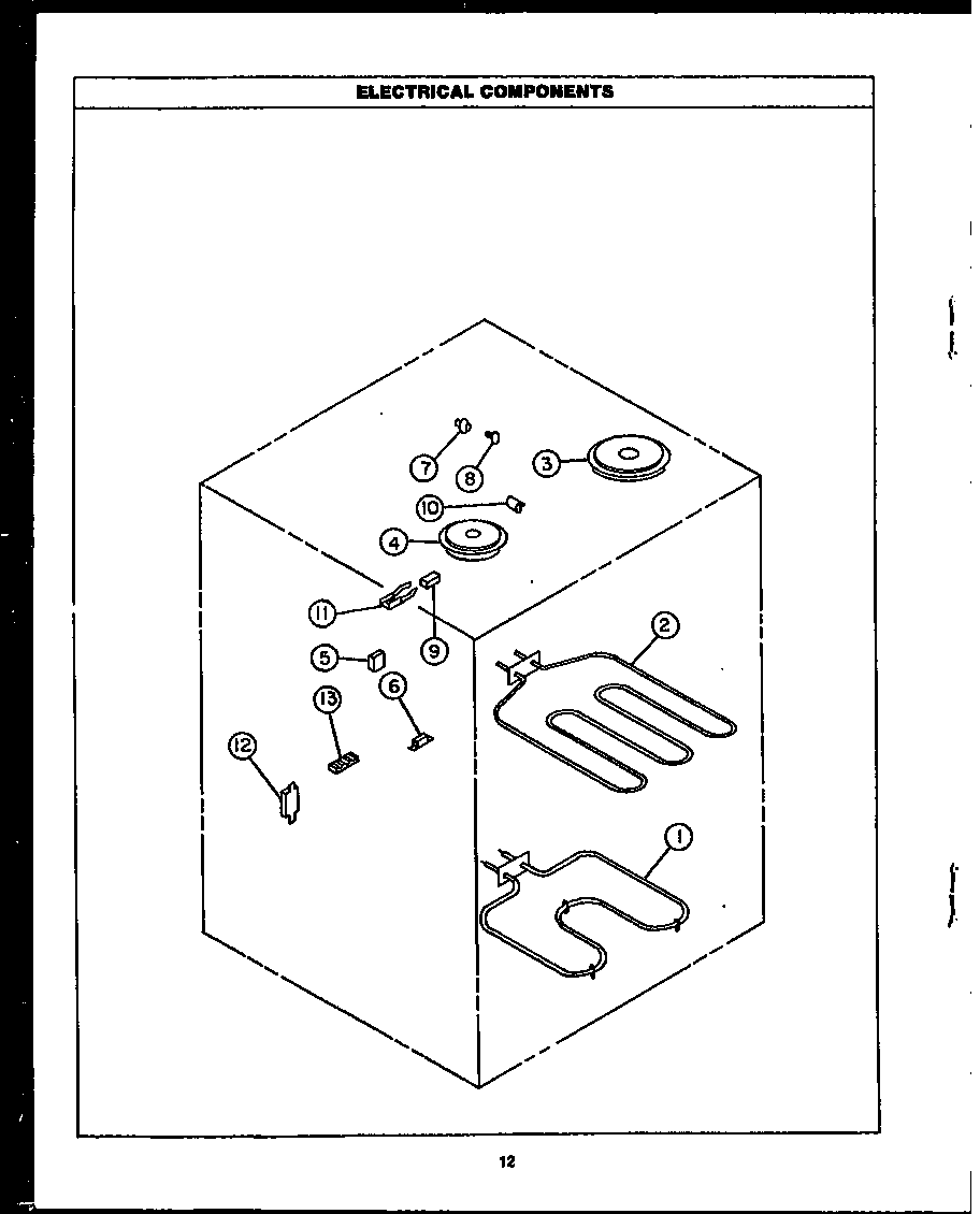 Caloric EKS396 electrical components (eks396) diagram