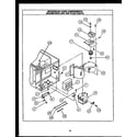 Caloric EKS396 microwave oven components cabinet magnetron and air flow par diagram
