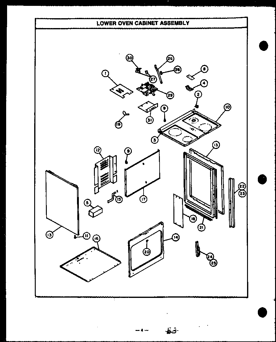 Caloric ESS341 lower oven cabinet assembly (ess341) (ess343) (ess345) (ess347) (ess349) (ess356) (ess38) (ess394) (ess397) (ess357) diagram
