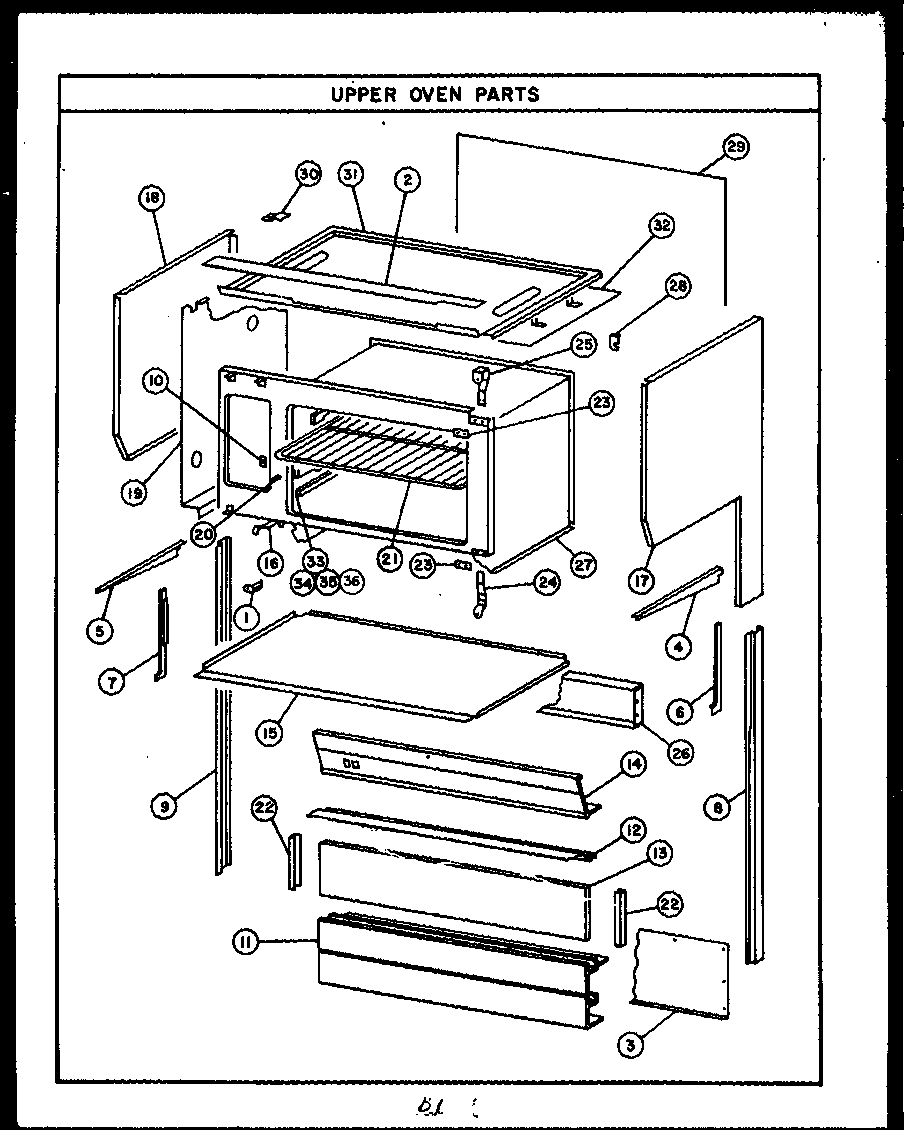 Caloric EHD346 upper oven parts diagram