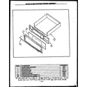 Modern Maid SBE22AA black glass storage drawer assembly (gbe26fcod) (sbe26fcod) diagram