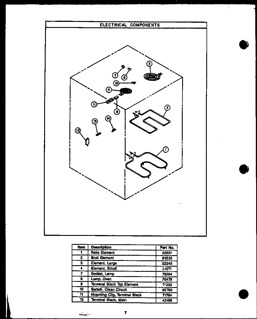 Amana GAE26TC electrical components diagram