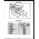 Caloric ESS356-OF oven door parts diagram