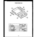 Caloric ESS356-OF storage drawer parts diagram