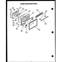 Caloric EST399 lower oven door parts diagram