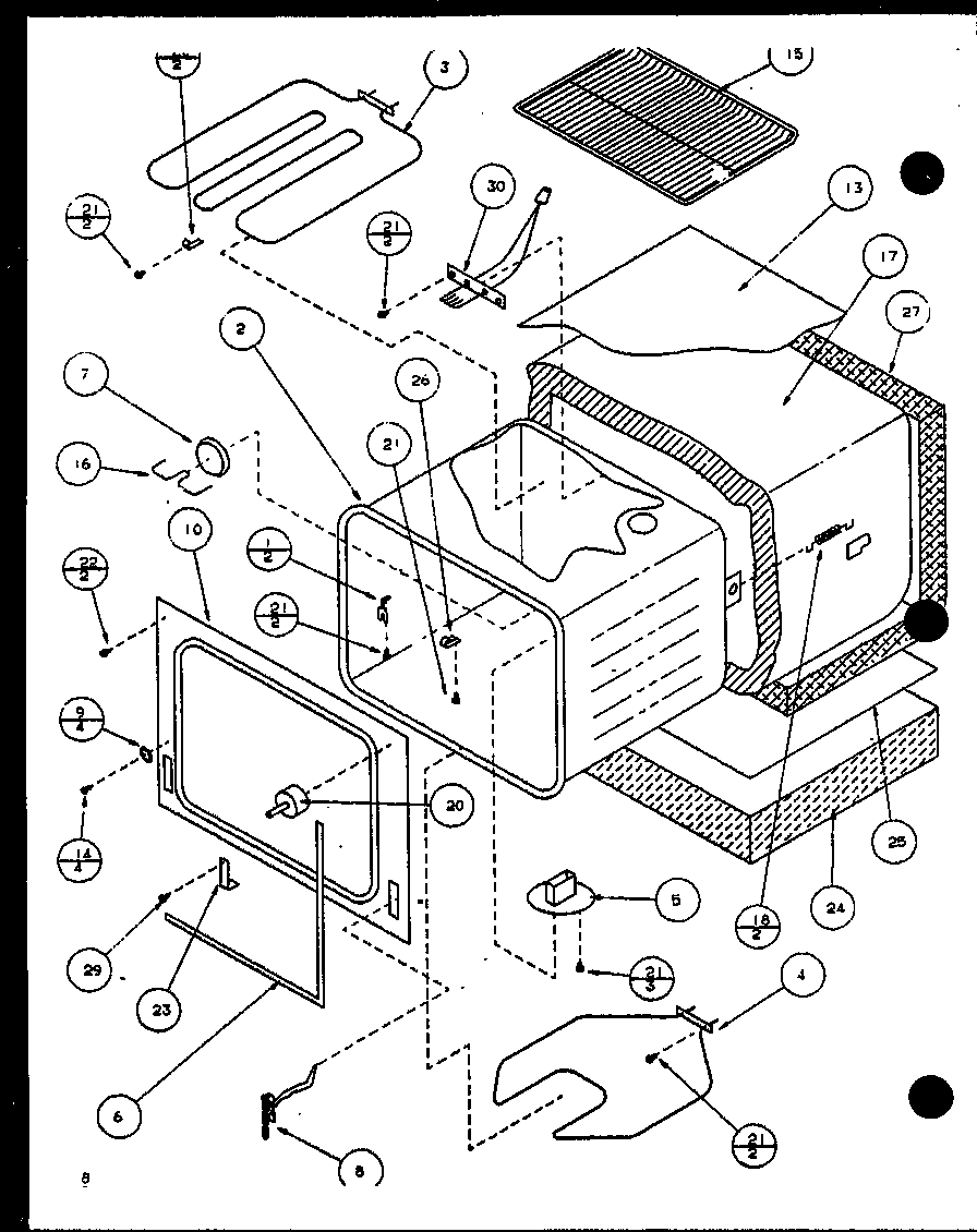 Amana ARH660HR-P1120001S main body diagram