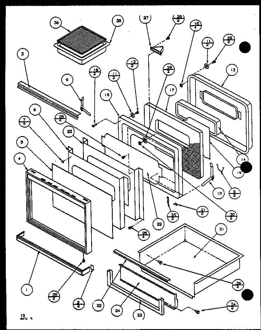 Amana ARH660HR-P1120001S door diagram