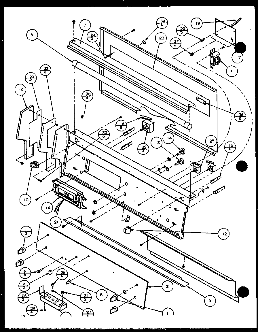 Amana ARH660HR-P1120001S control panel diagram