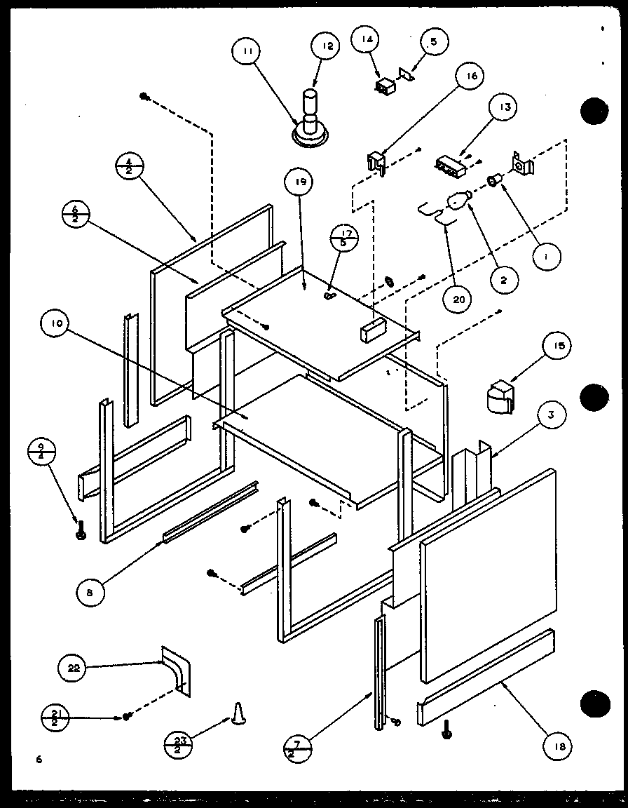 Amana ARR620W1-P1138601S oven cabinet diagram