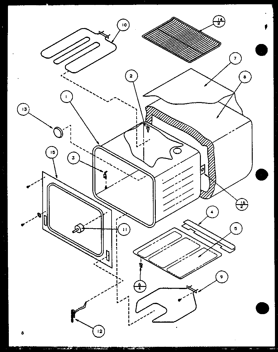 Amana ARR620W1-P1138601S oven cavity diagram