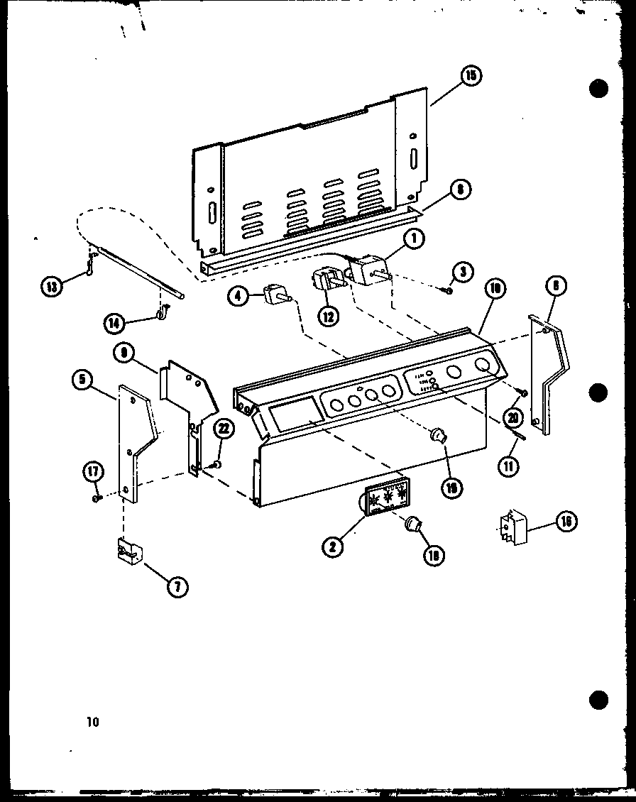 Amana ARR301-P85312-1S control panel diagram