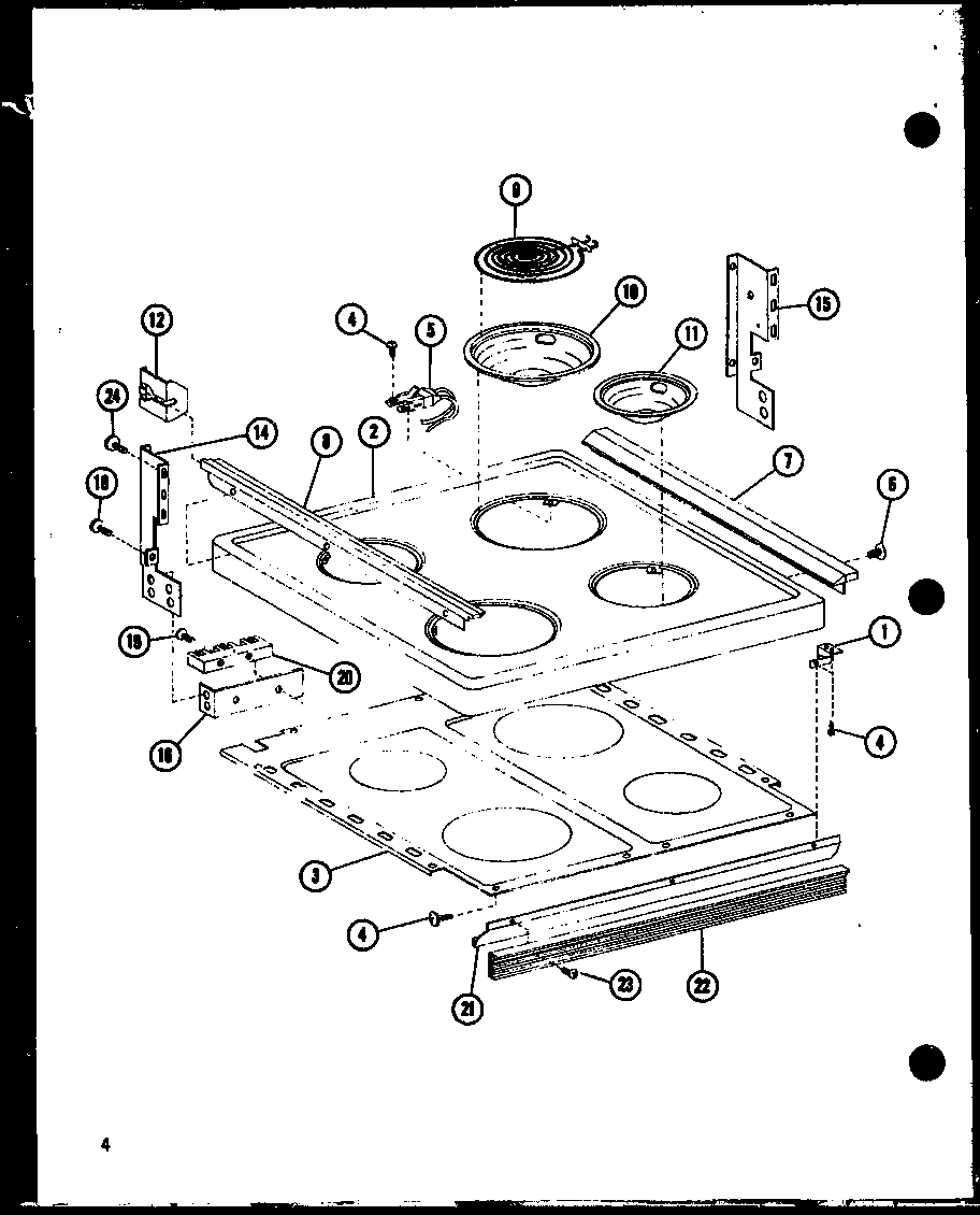 Amana ASR303-P855116S cooktop diagram