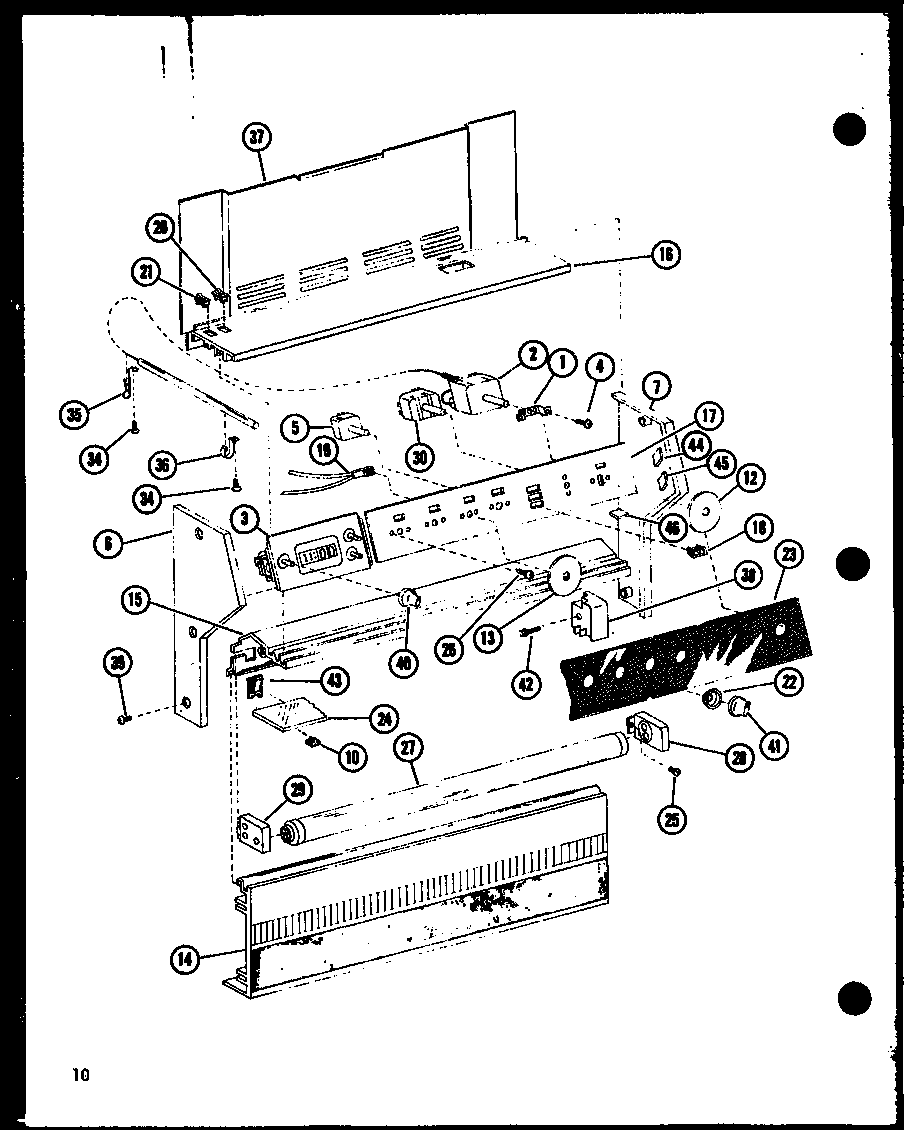 Amana ASR303-P855116S control panel diagram