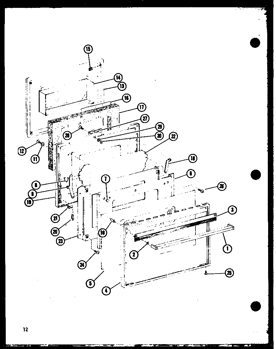 Amana ASR303-P855116S door diagram