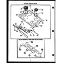 Caloric EHB112 cooktop/panel/knobs diagram