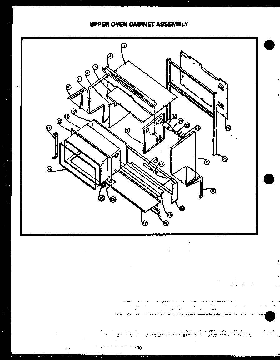 Caloric EHB112 upper oven cabinet assembly (ehb397) diagram