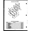 Caloric EHB112 upper oven door assembly (ehb397) diagram