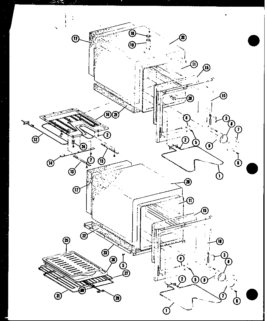 Amana AO-24D-P85379-2S baking elements - image only diagram