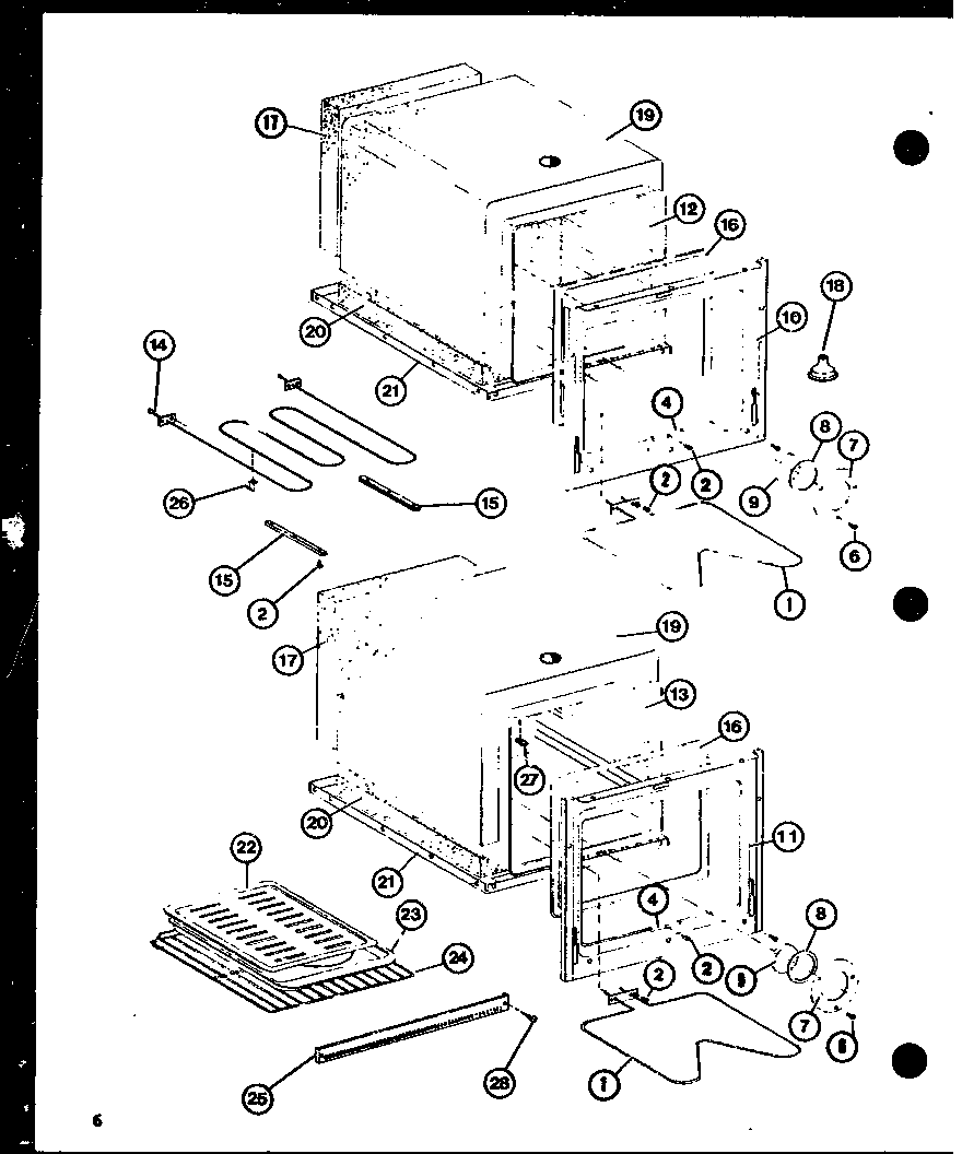 Amana AO24DD-P8556712S oven cavity diagram