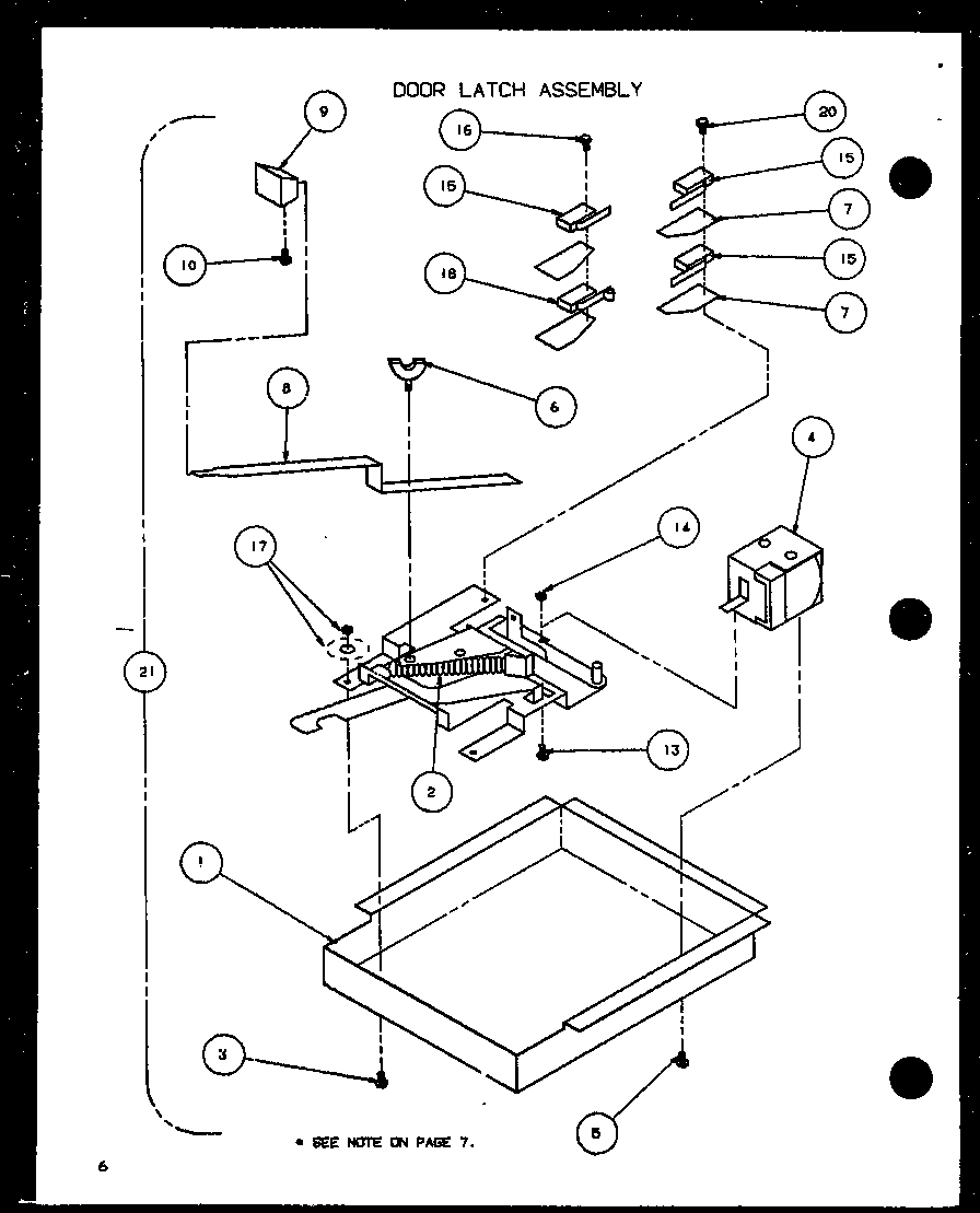 Amana AO27SE-P1108002S door latch assembly diagram