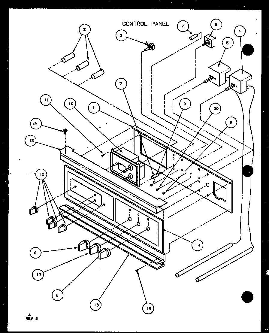 Amana AO27SE-P1108002S control panel (ao27sc/p8575501s) (ao27dc/p8575502s) (ao27sc/p8575503s) diagram