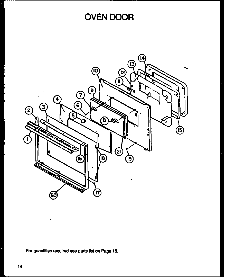 Amana AC027DE-P1172603S oven door diagram