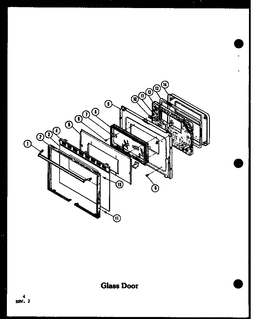 Amana AO-27SB-P85547-5S glass door diagram