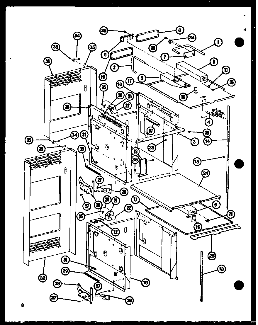 Amana AO-24SC-P85567-9S cabinet parts diagram