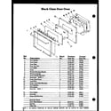 Modern Maid DDO-750 black glass door oven diagram