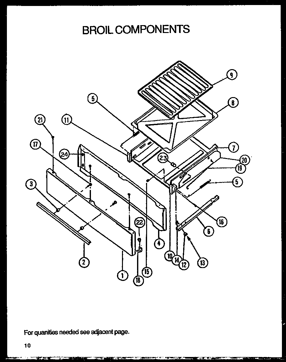 Amana SBK26FS0/P1142148NW broil components diagram