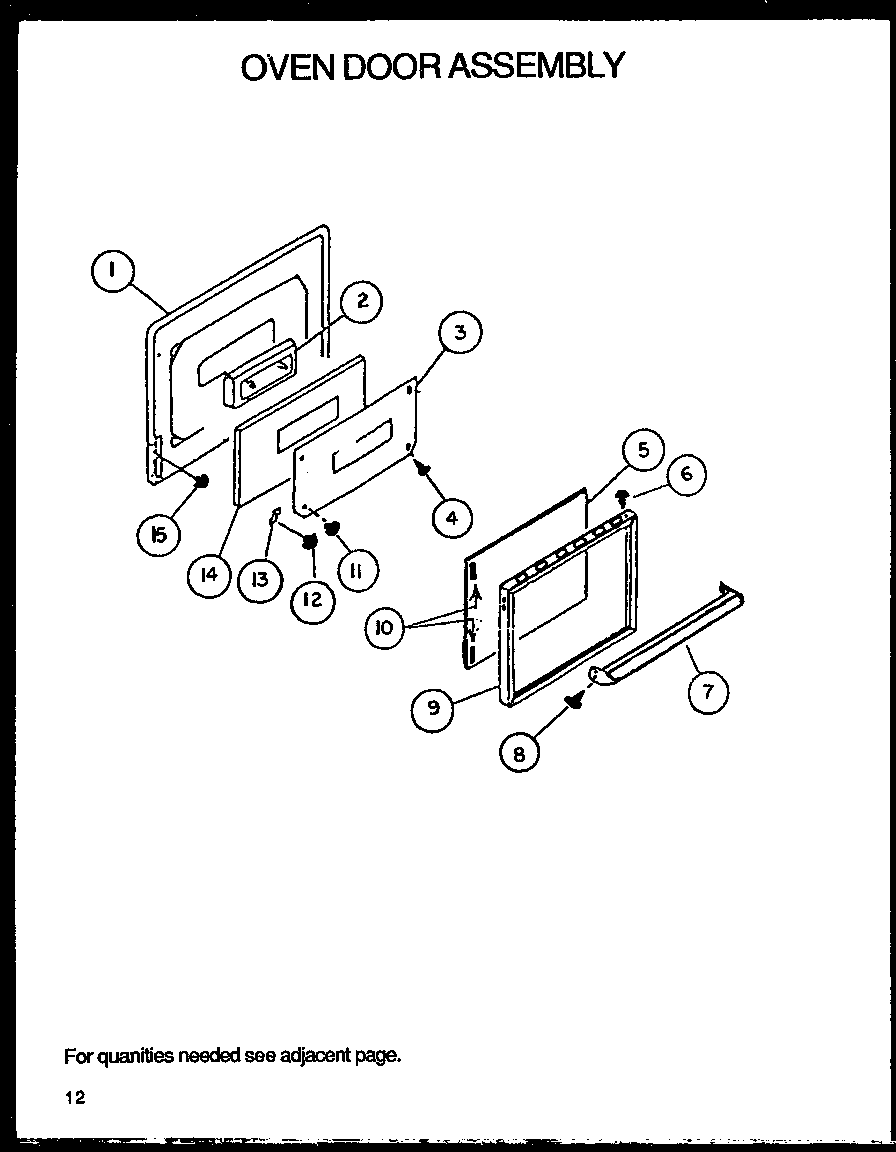 Amana SBK26FS0/P1142148NW oven door assembly diagram