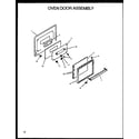 Caloric RMS363UL-P1142380NL oven door assembly diagram
