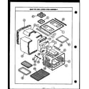 Caloric RHS365 main top/lower oven assembly diagram