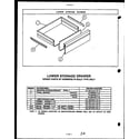 Caloric RHS365 lower storage drawer diagram