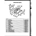 Caloric RSS343 oven door parts diagram