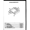 Caloric RSS343 storage drawer parts diagram