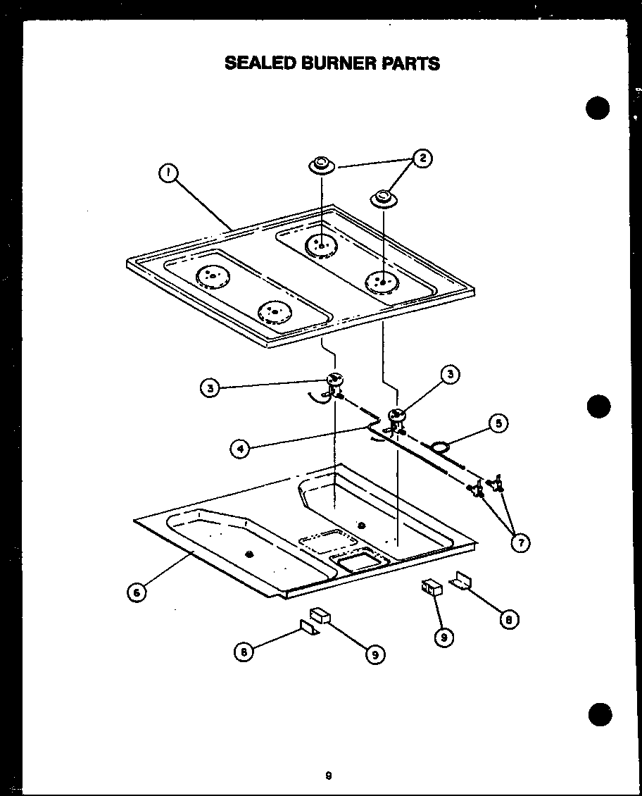 Modern Maid PHU103 sealed burner parts diagram