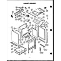 Caloric RSS354-OF cabinet assembly diagram