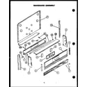 Caloric RSS354-OF backguard assembly (rss352-of) (rss353-of) (rss359-of) (rss354-of) (rss361-of) (rss363-of) diagram
