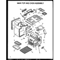 Amana AGS745W-P1113904S main top and oven assembly (ags745ww/p1130733n) (ags745ww1/p1130733ww) (ags745e1/p1130741n) (ags745e/p1113903s) (ags745e/p1113901s) (ags745w/p1113904s) (ags745w/p1113902s) (ags743w/p1155903w) (ags743w/p1155903s) (ags743l/p1155904s) diagram